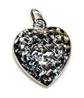 Pendant Woman I Love You in White Gold CUORE DIAMANTATO PA $/Z 2.30 B